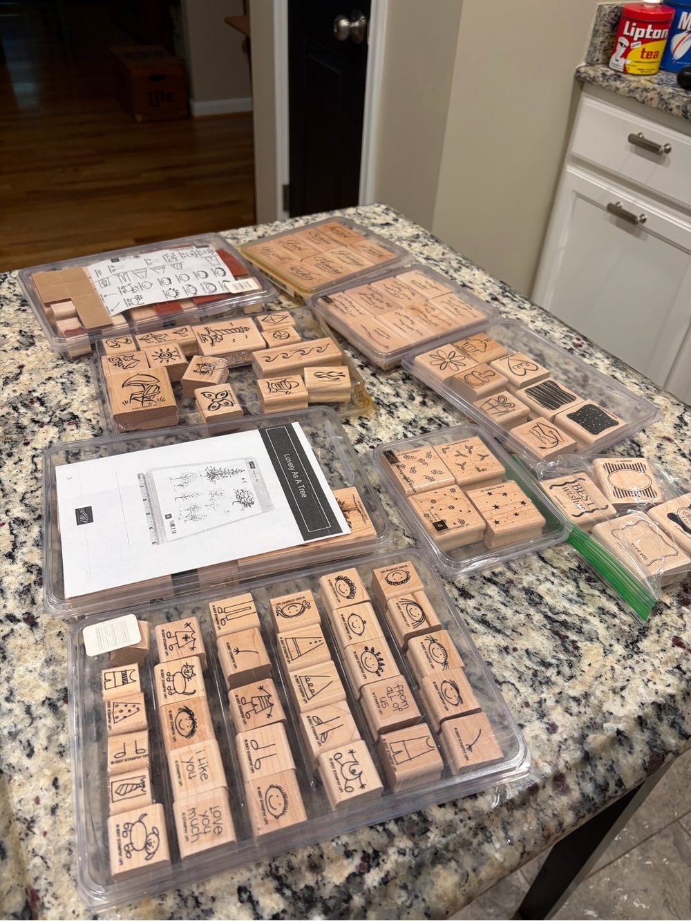 Stampin' Up! Wood Mount Rubber Stamp Set Lot New & Used